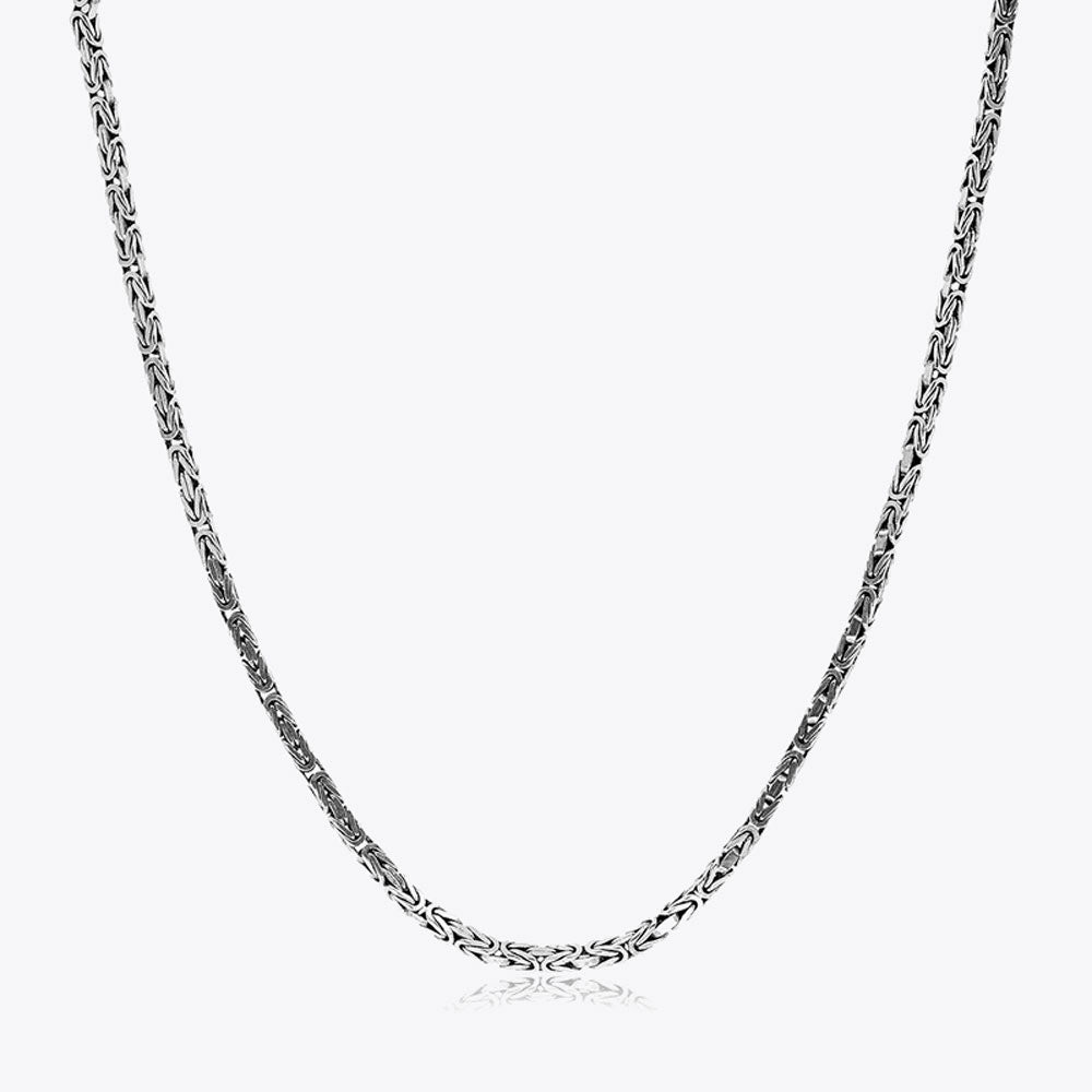 Silver men's chain king link (2.2mm) BLCK003