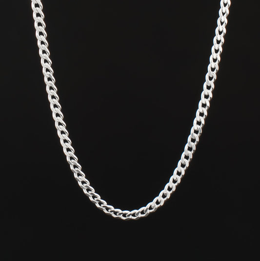 Silver gourmet men's necklace 3 mm BLMN028