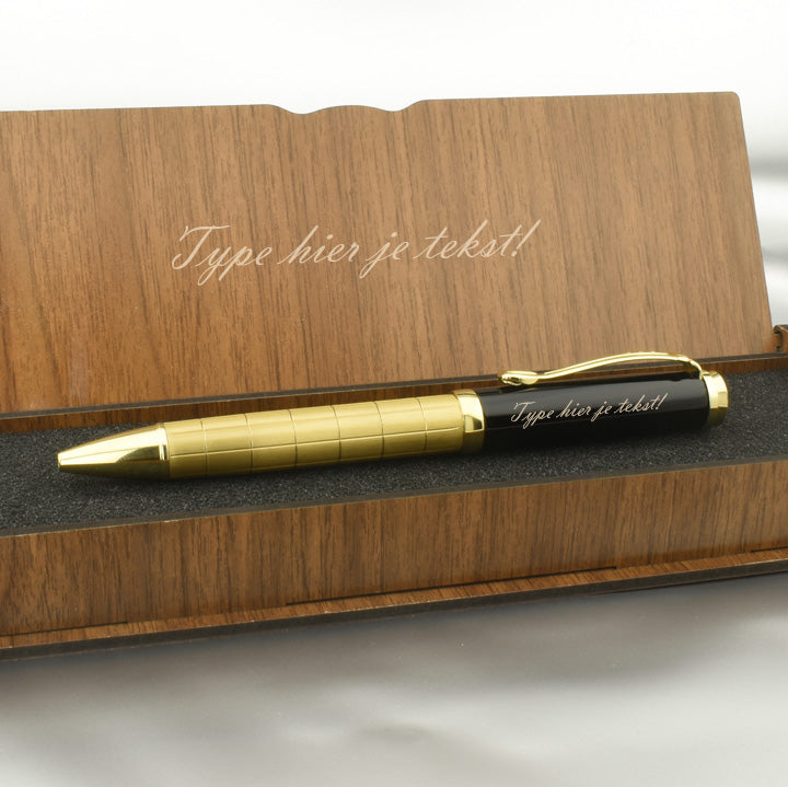 Personalized Pen - Writing Set with Engraved Wooden Box