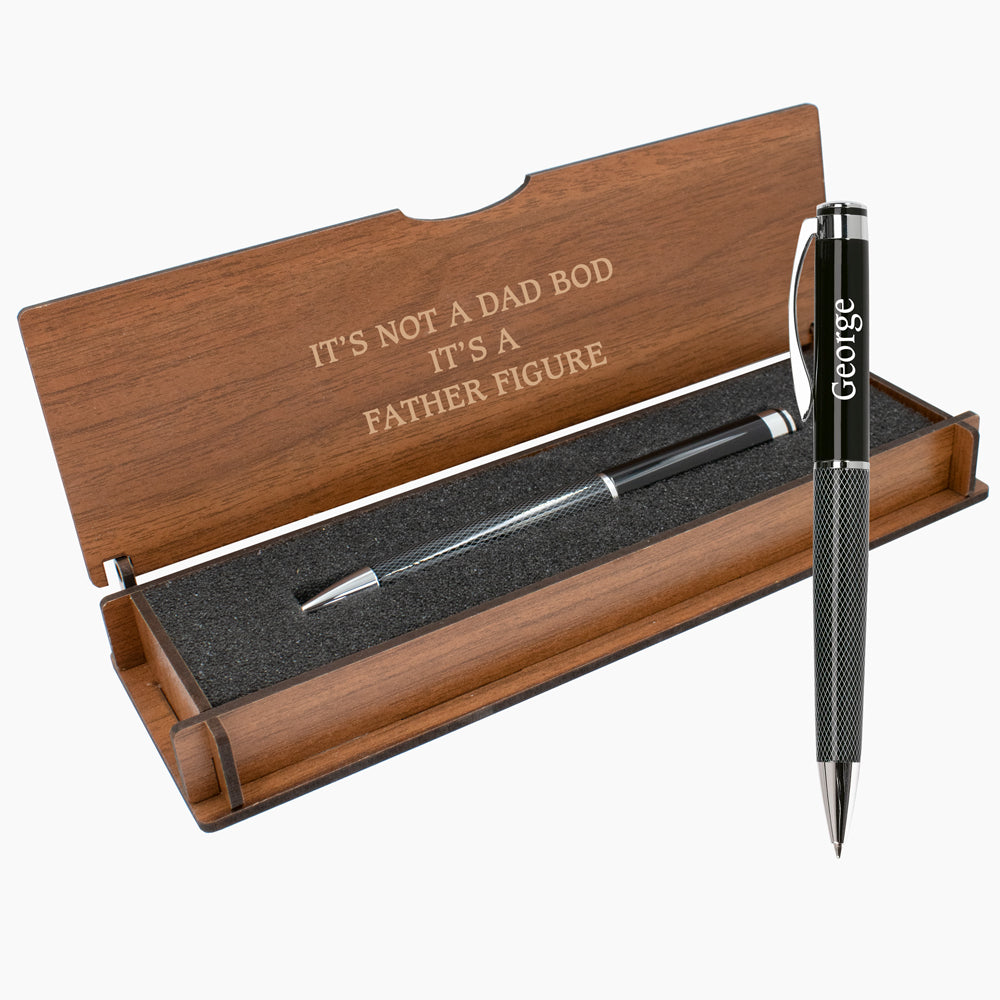 Personalized Pen Set - Writing Set with Engraved Wooden Box BLPI2021