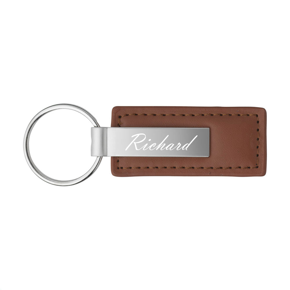 Leather keychain with engraving BLPK017