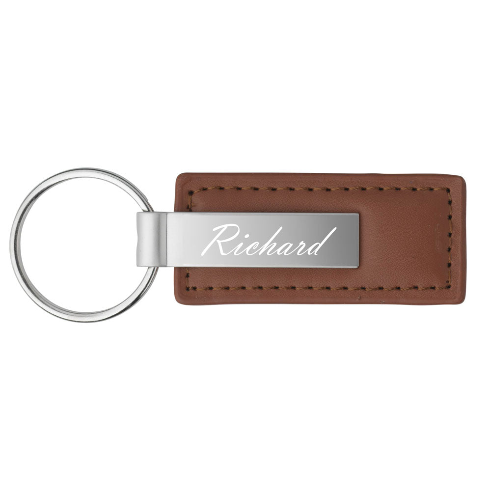 Leather keychain with engraving BLPK017