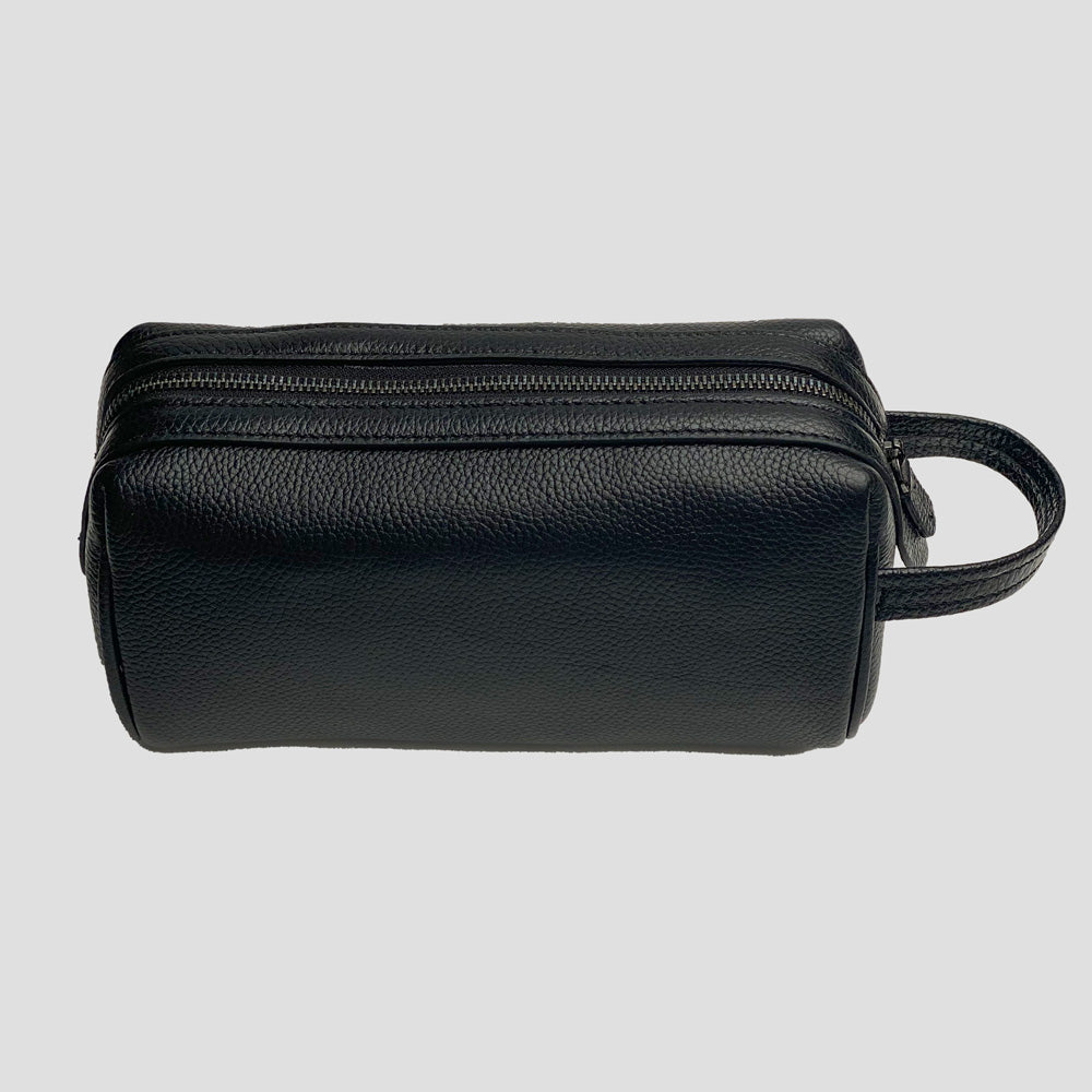 Leather toiletry bag