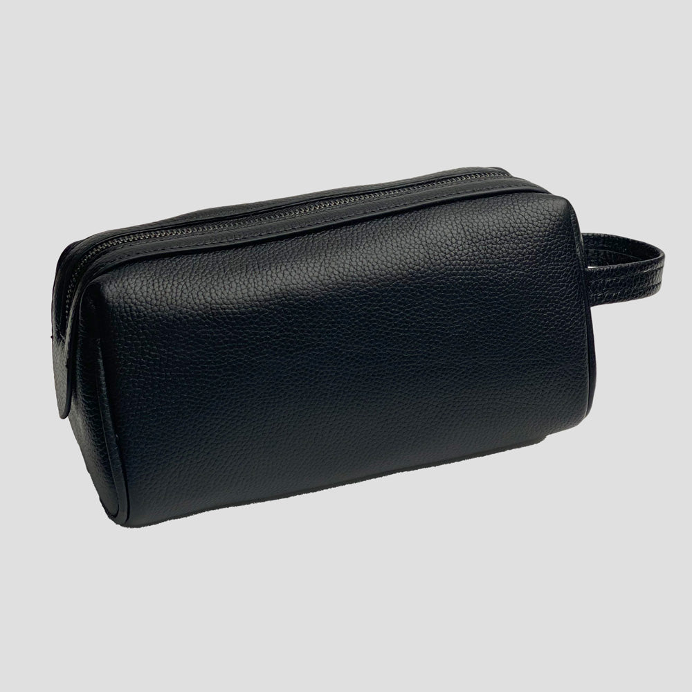 Leather toiletry bag