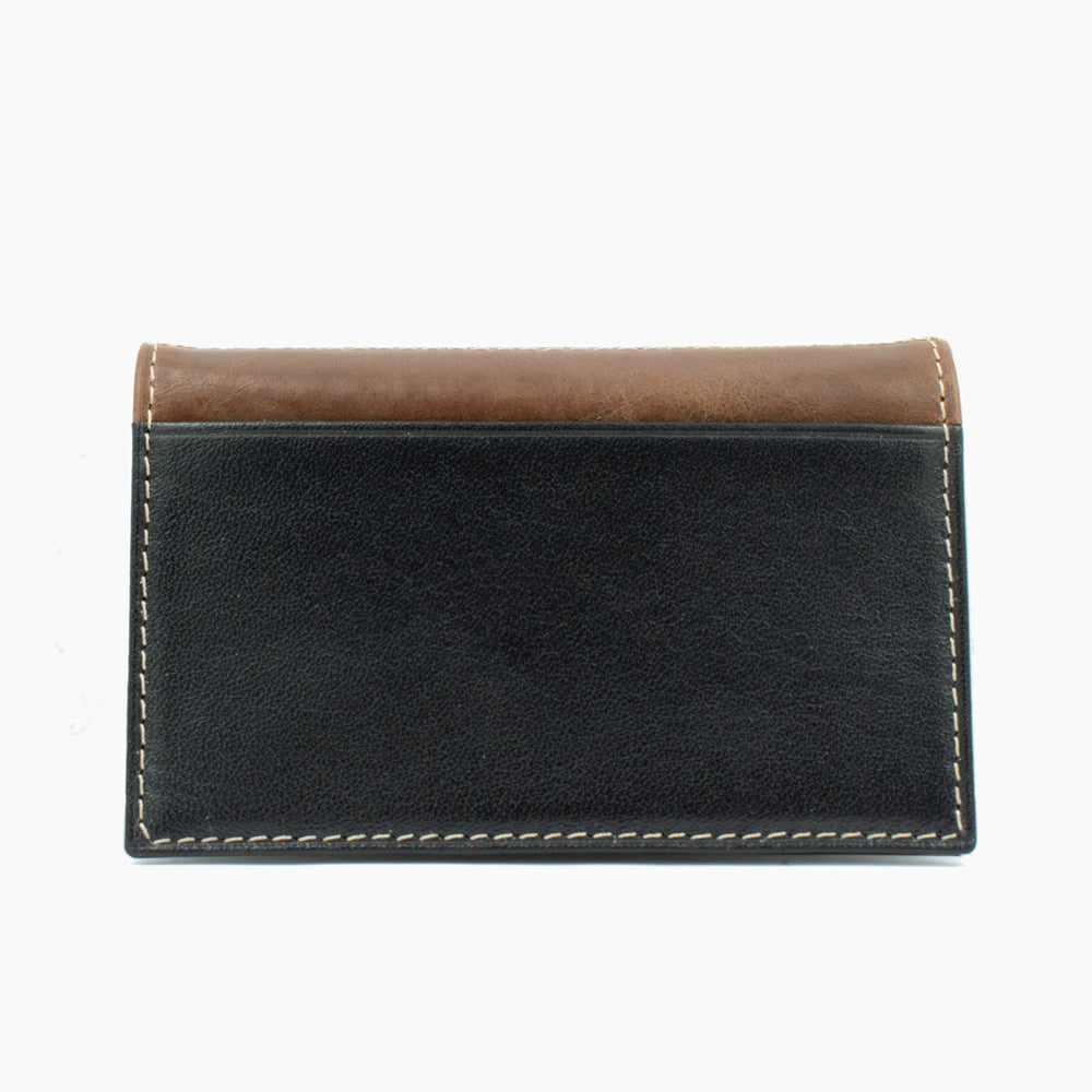 Black and Brown Leather Cardholder BLW022-4