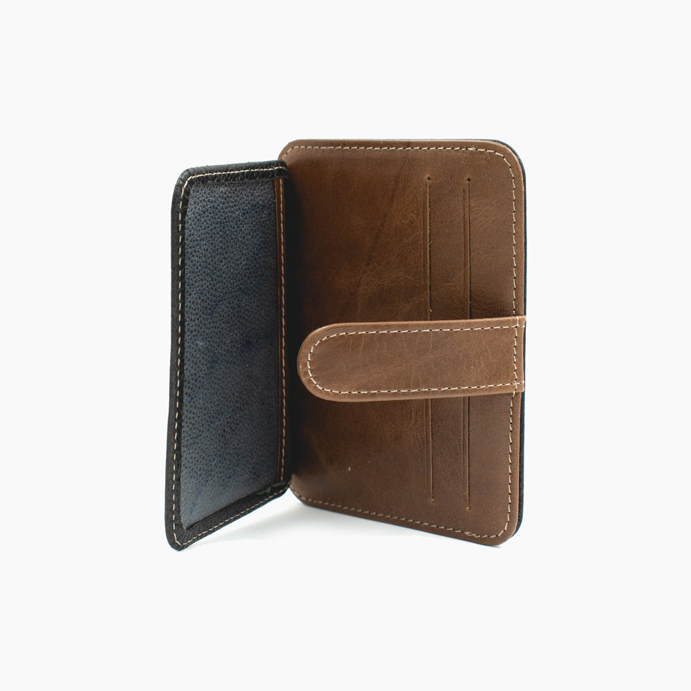 Black and Brown Leather Card Holder 024-04