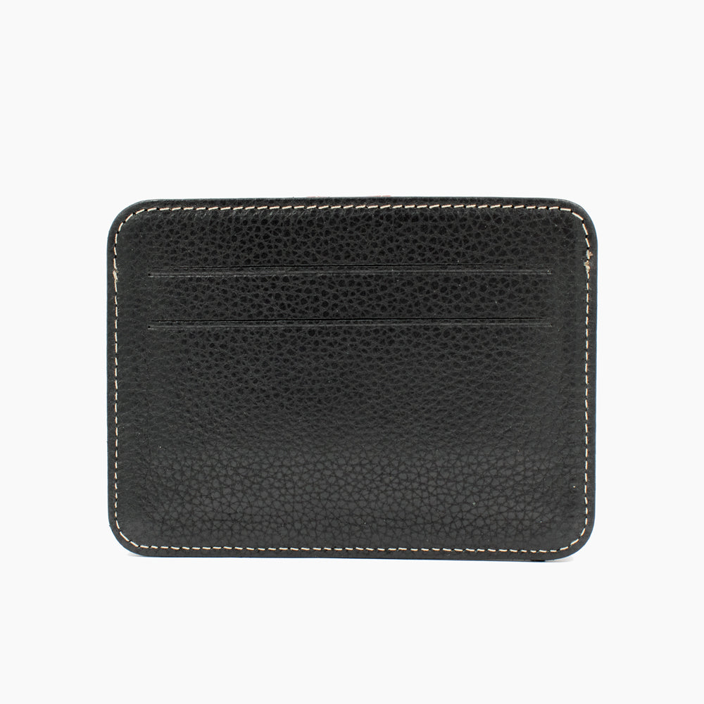 Black and Red Leather Cardholder 024-51