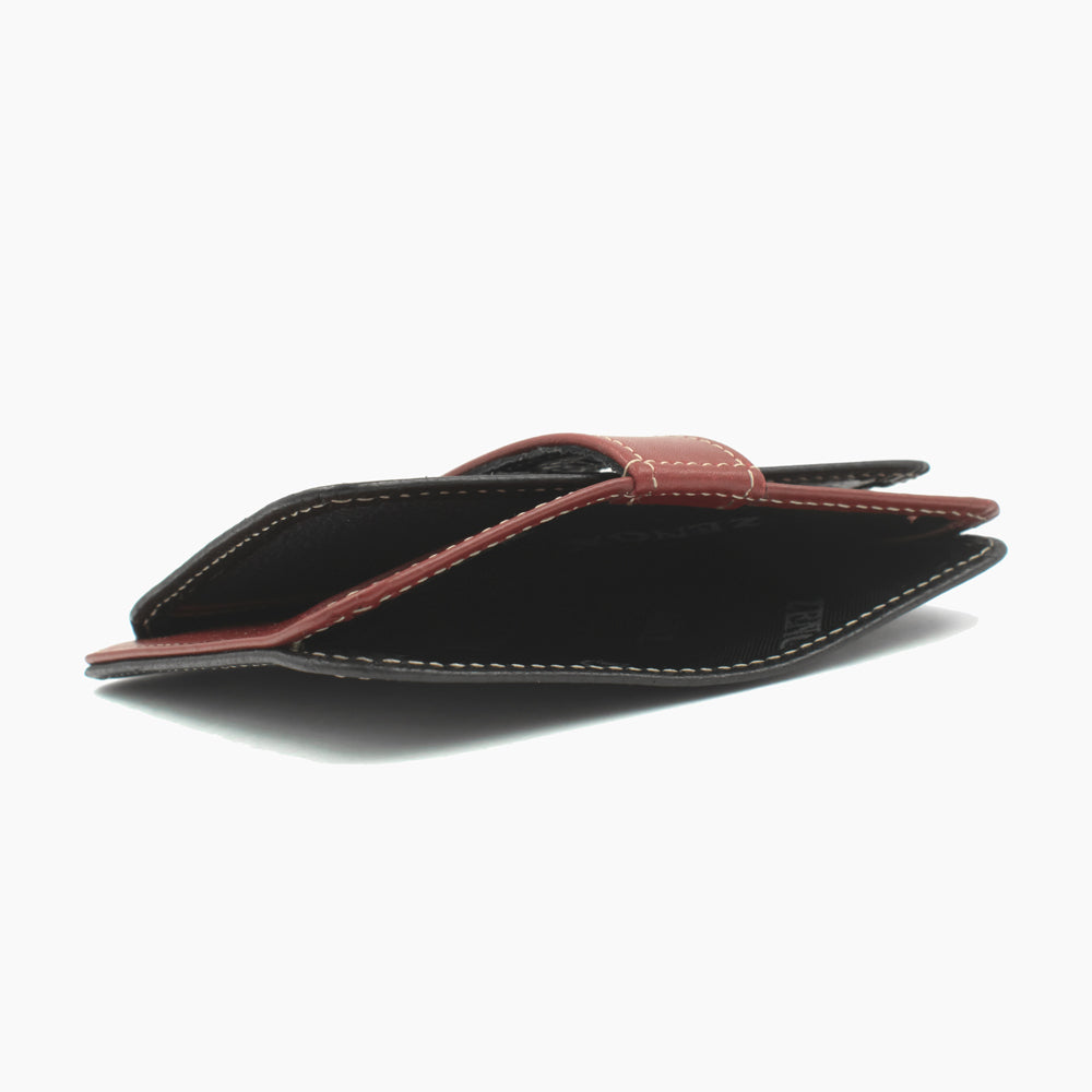 Black and Red Leather Cardholder 024-51