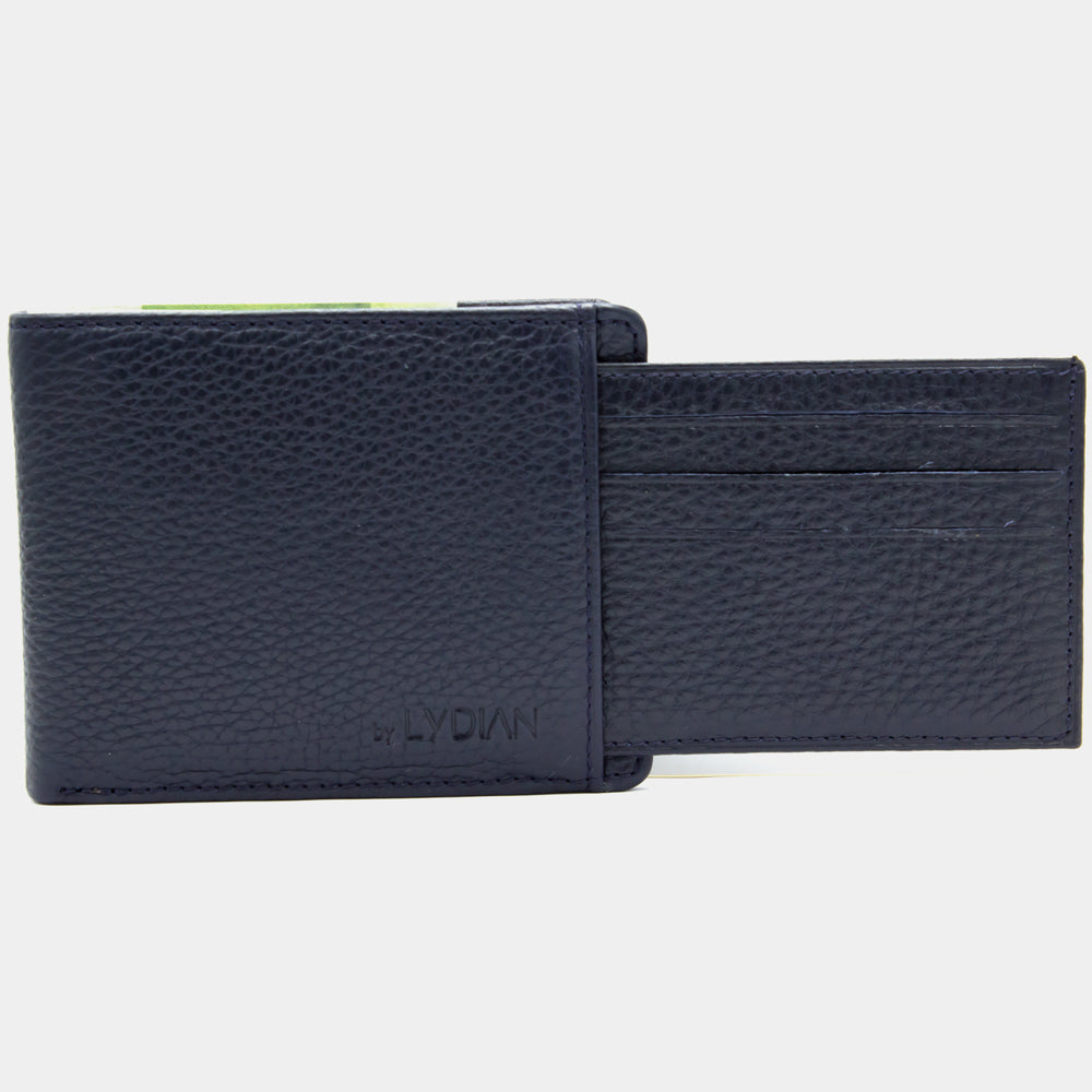 Blue Leather Wallet with Cardholder engraving BLW1320-L