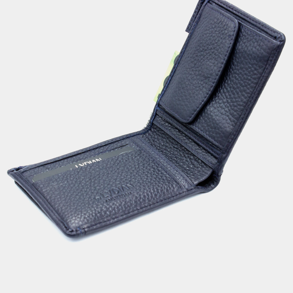 Blue Leather Wallet with Cardholder engraving BLW1320-L