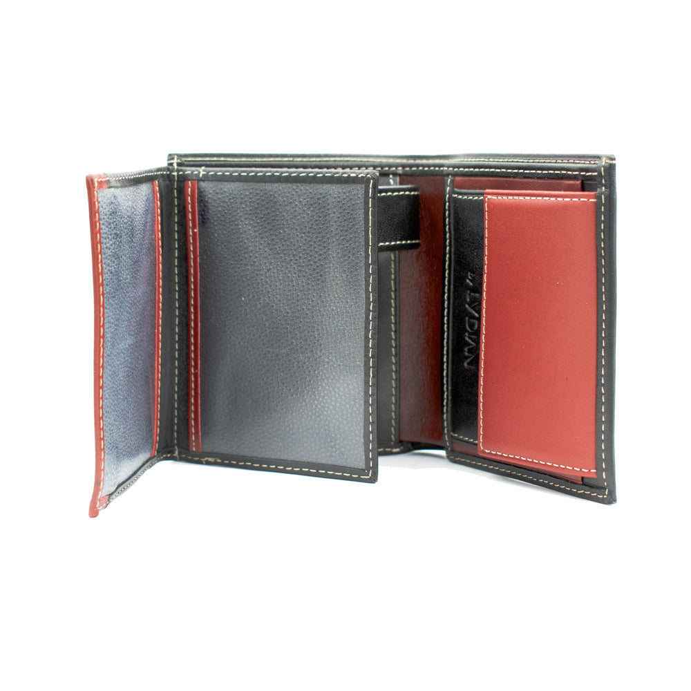 Black & Red Leather Wallet BLW153_51