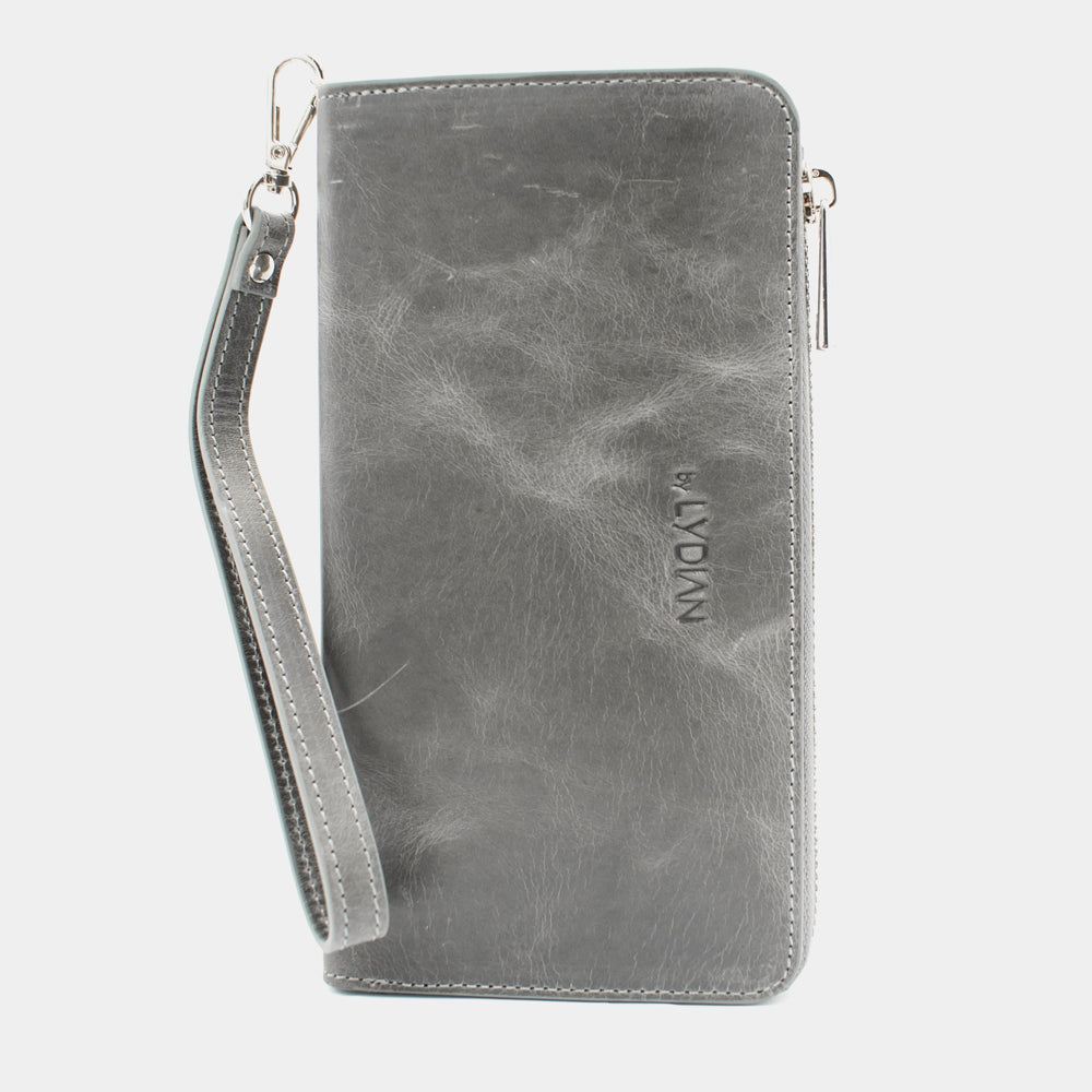 Smartphone Leather Wallet Gray BLW3034-G