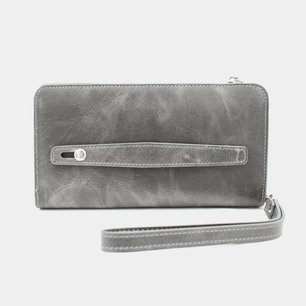 Smartphone Leather Wallet Gray BLW3034-G