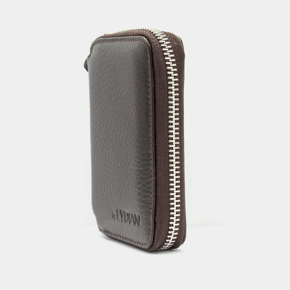 Brown Leather Wallet with Zipper BLW796-K