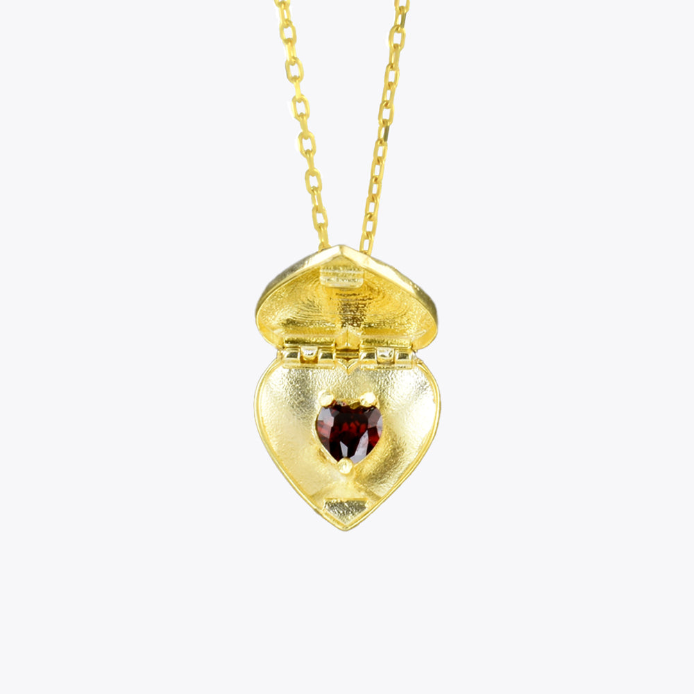 Silver heart necklace pendant