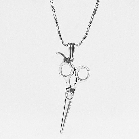 Silver Scissors Necklace Pendant