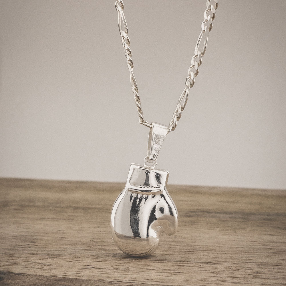 Silver Figaro Boxing Glove Necklace BLYDK473