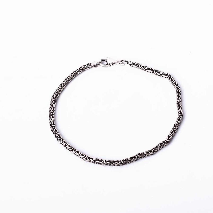 925 Sterling Silver King Chain Bracelet 2mm ORMB008