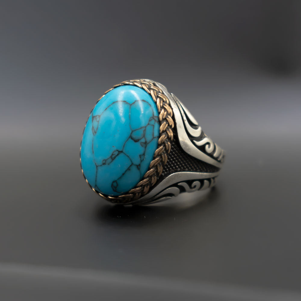 Navajo Turquoise Statement Ring – River Nomad