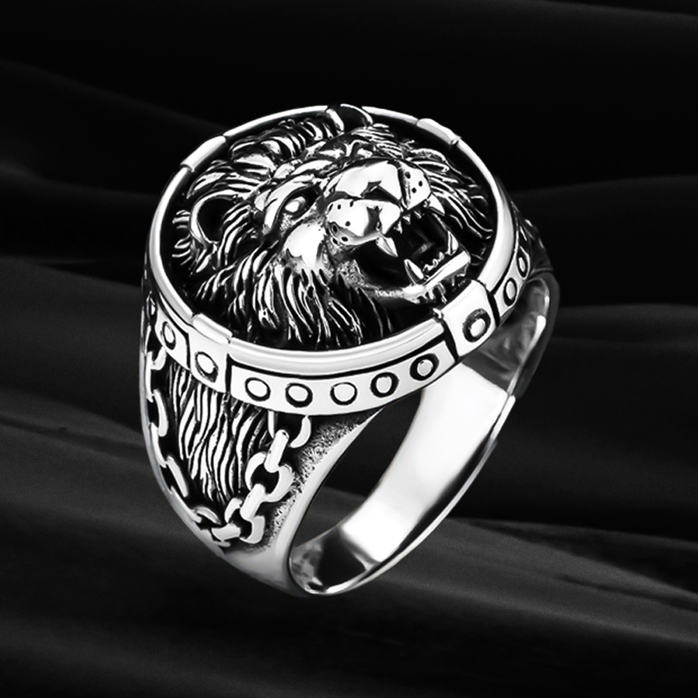 Lion Men's Ring - 925 Sterling Silver CLMR0218