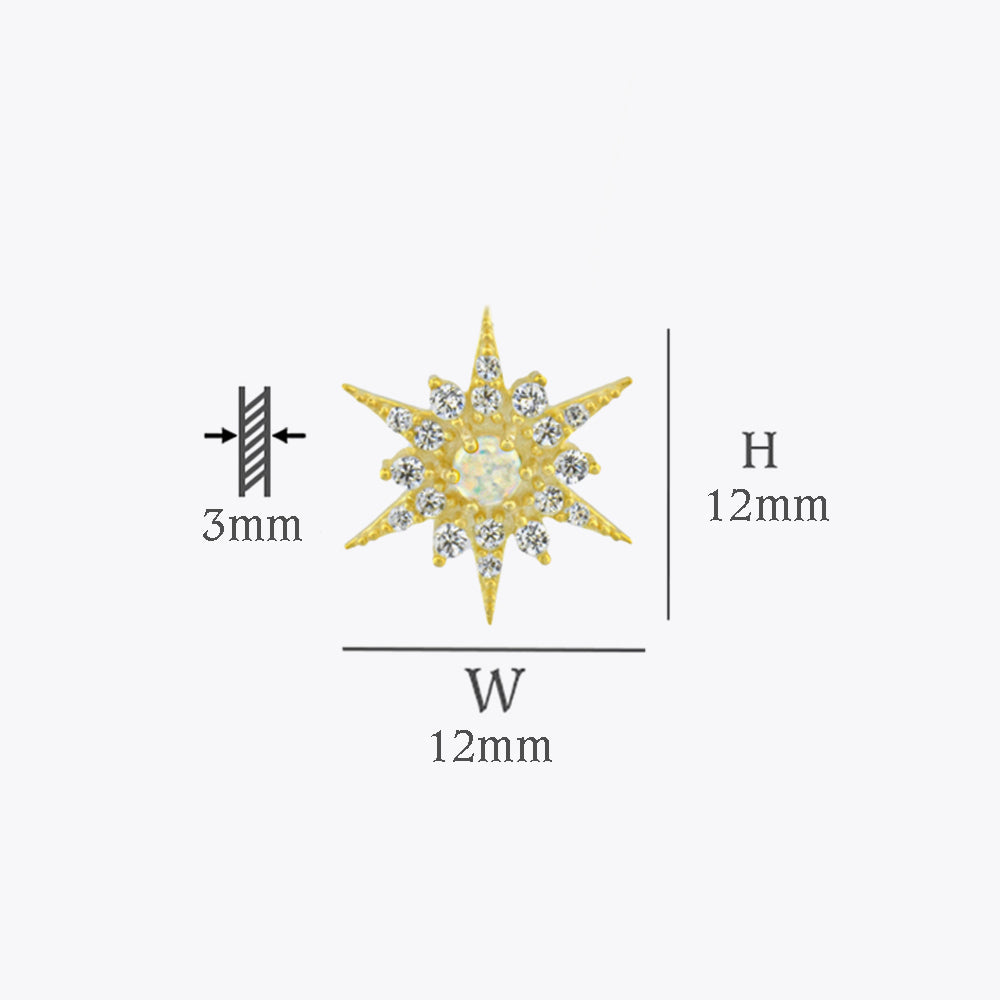 Glinsterende Zirkonia Ster Zilveren Hanger