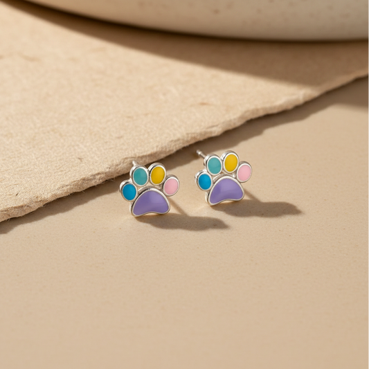 Happy Paw Earrings - 925 Silver