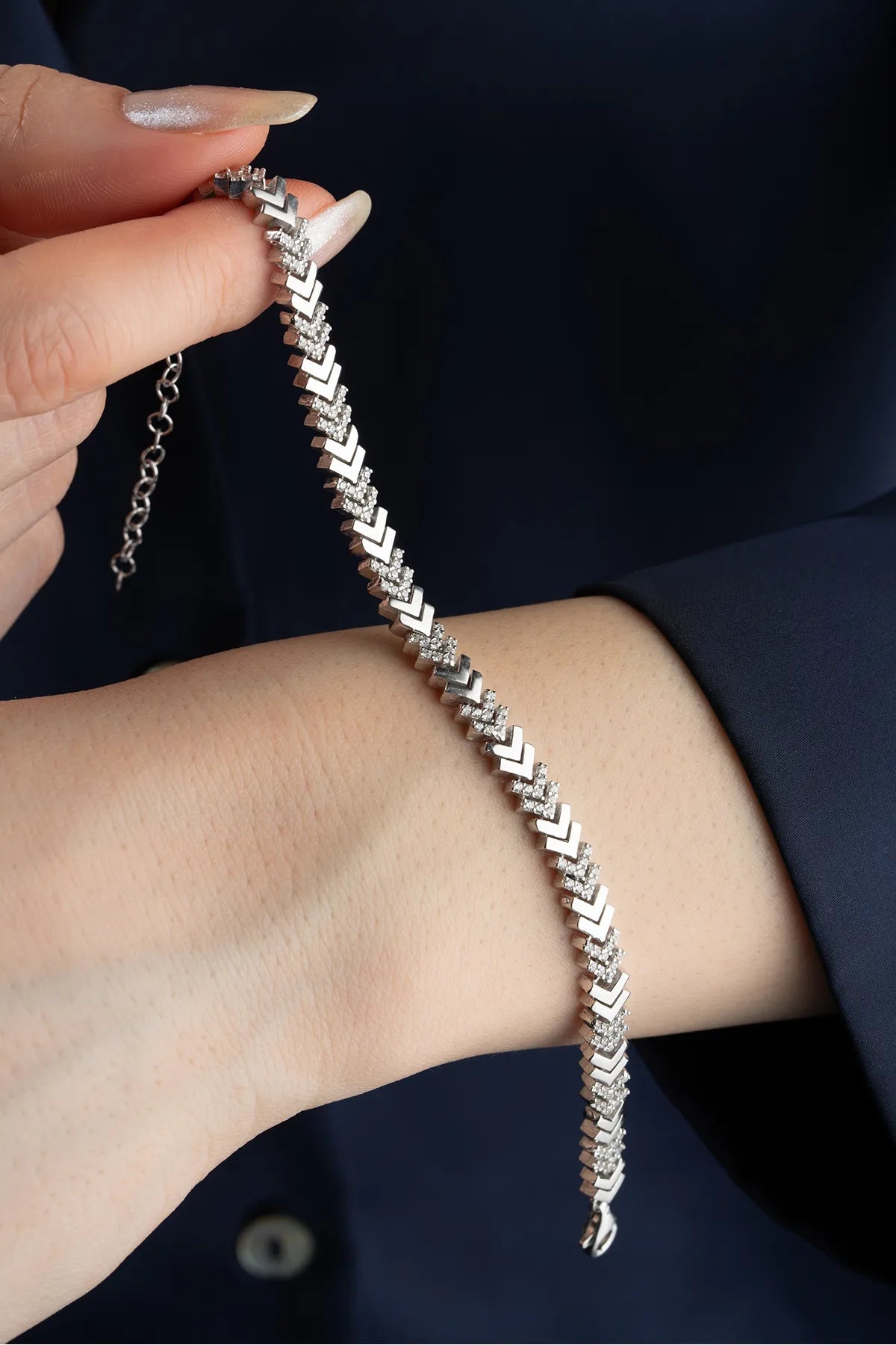 Vibe bracelet - 925 silver with zirconia - by Lydian