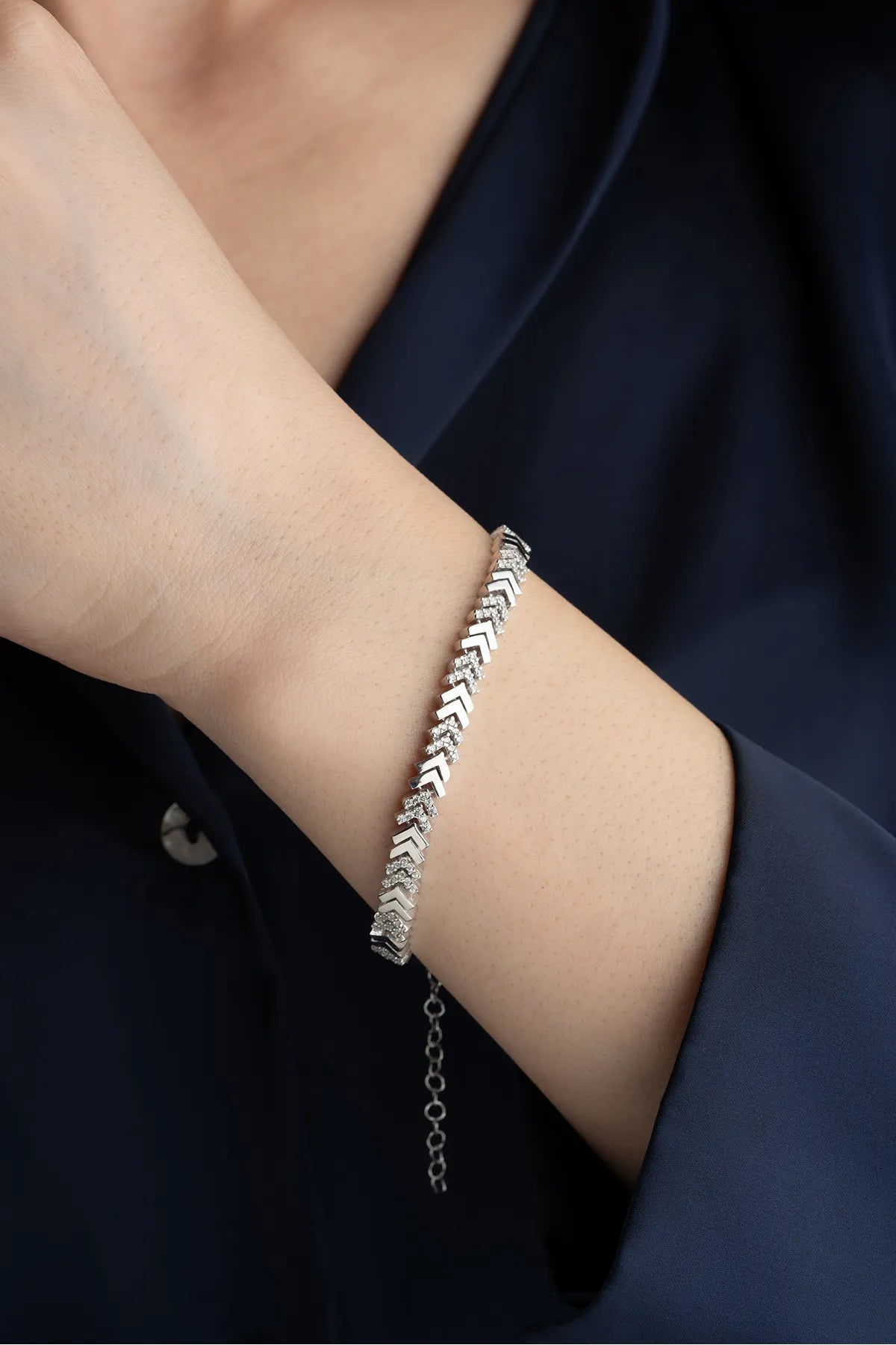 Vibe bracelet - 925 silver with zirconia - by Lydian
