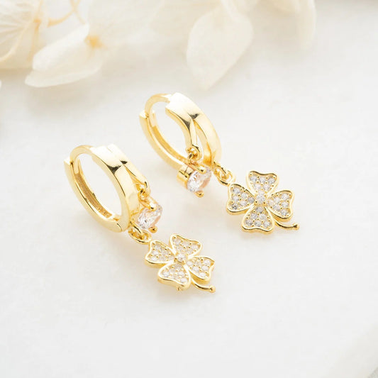 Four Leaf Clover Earrings – 925 Silver