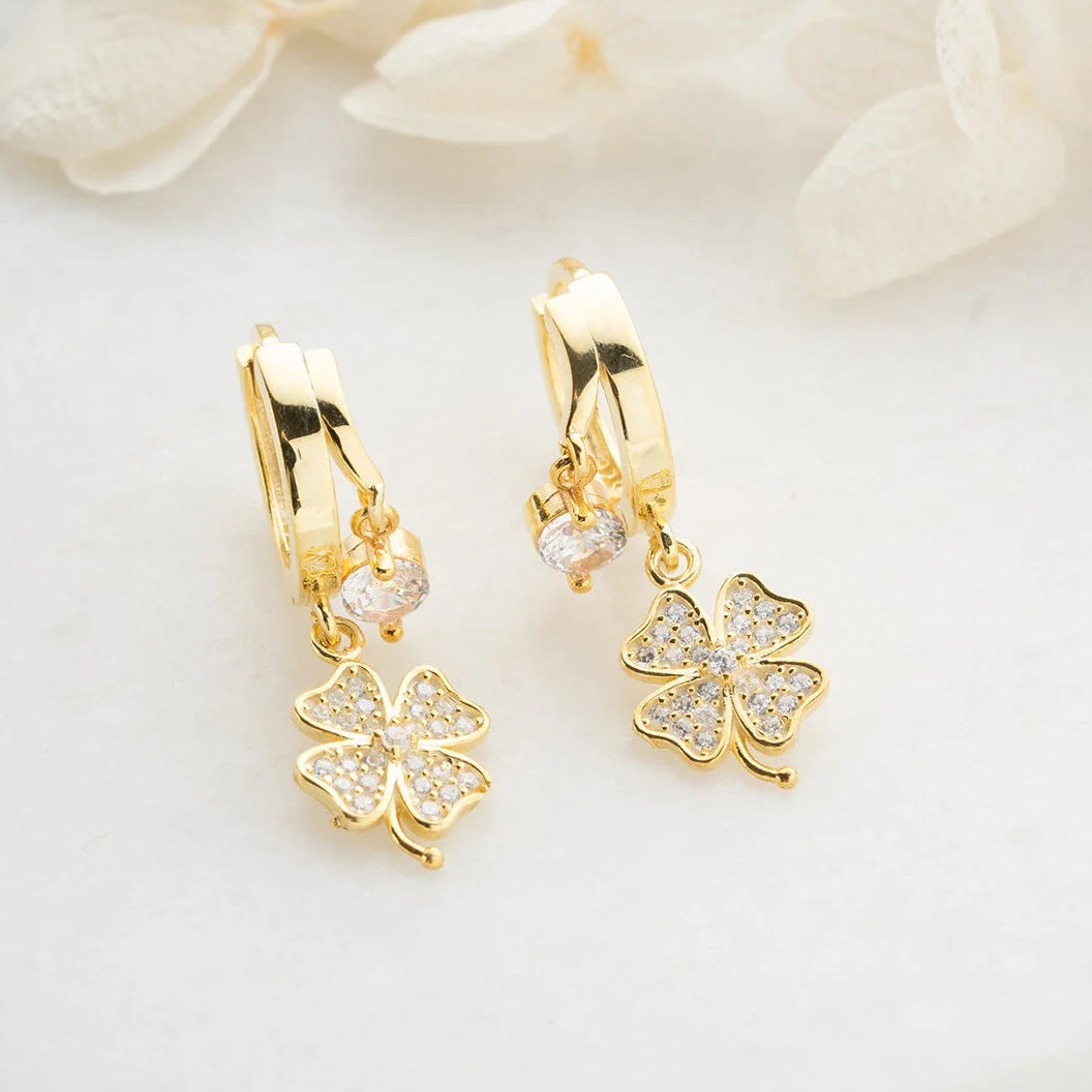 Four Leaf Clover Earrings – 925 Silver