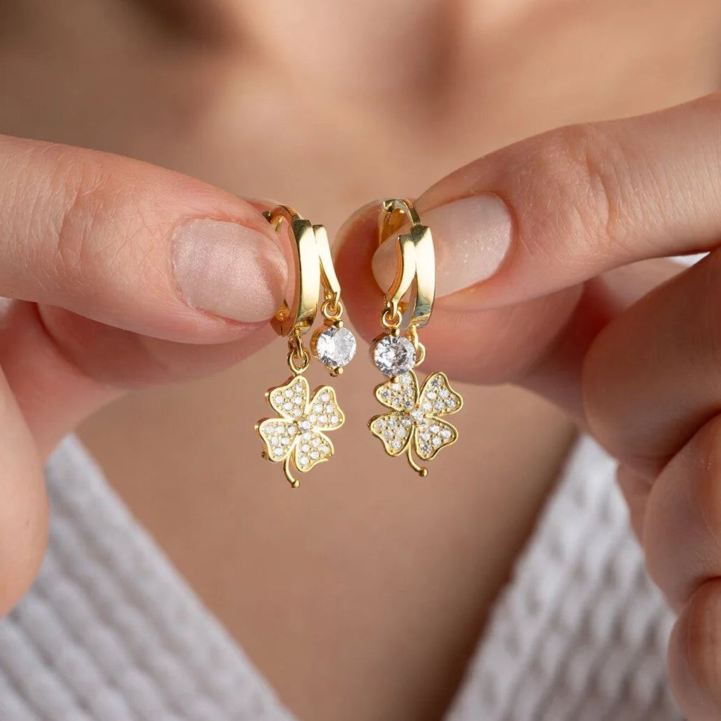 Four Leaf Clover Earrings – 925 Silver