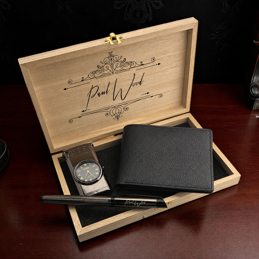 Personalized Gift Set - Pen - Wallet - Lighter - Gift Set
