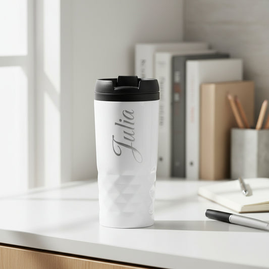 Graphic Mug thermos with text -4