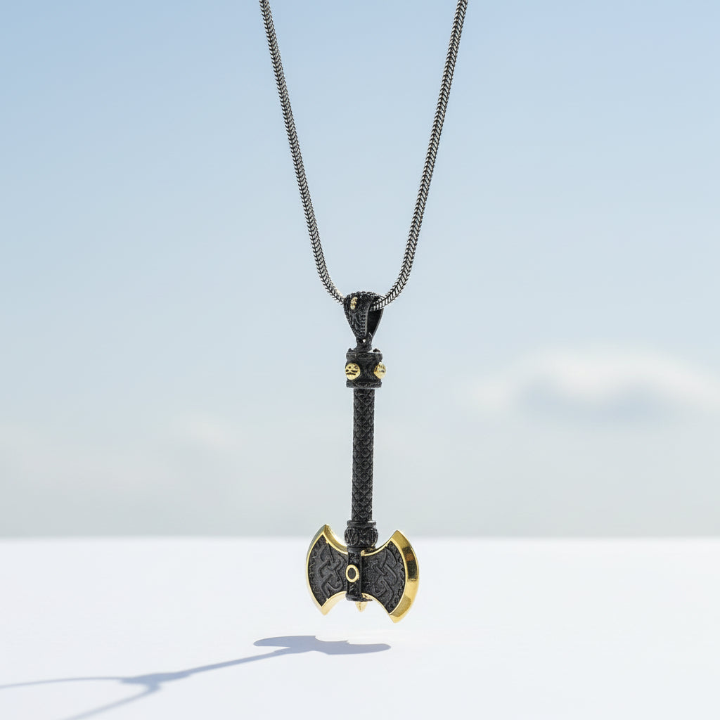 By LYDIAN Silver Necklace with ax pendant ARLNM008