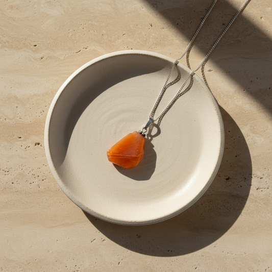 Moonstone pendant with chain
