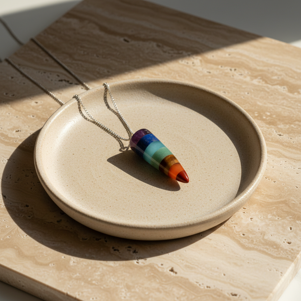 7 Chakra hanger met ketting