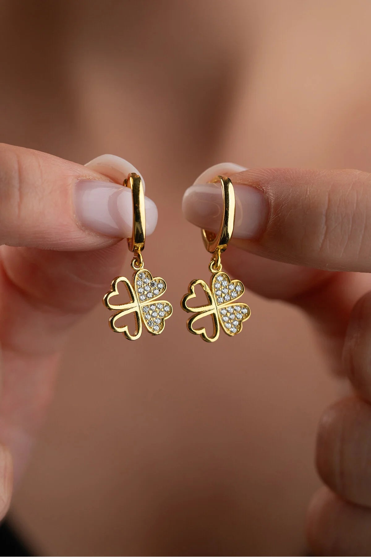 Klavertje Vier Oorbellen – 925 Sterling Zilver