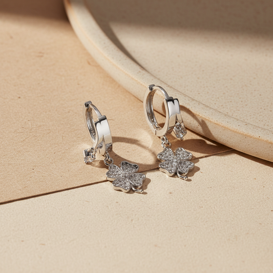 Four Leaf Clover Earrings – 925 Silver