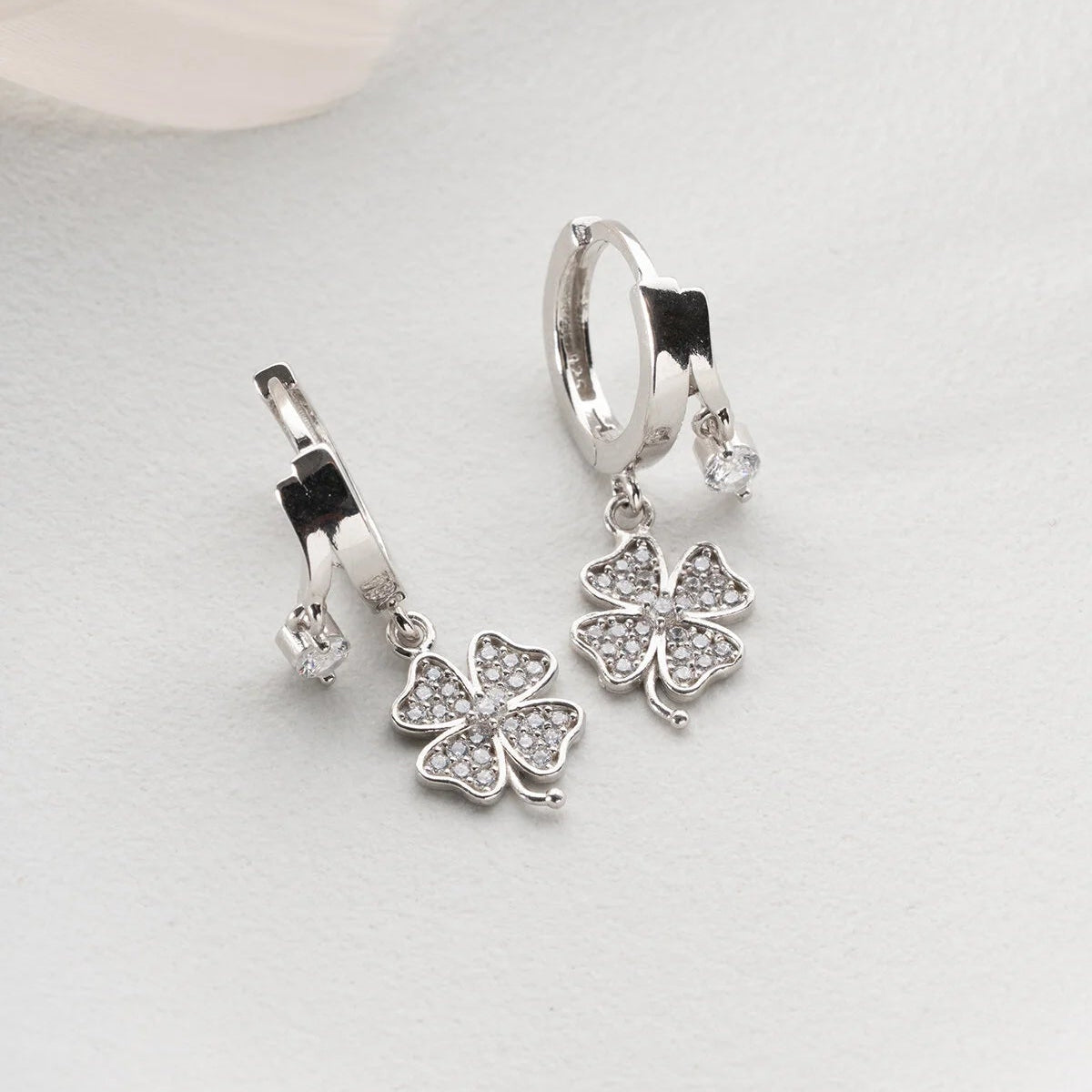Four Leaf Clover Earrings – 925 Silver