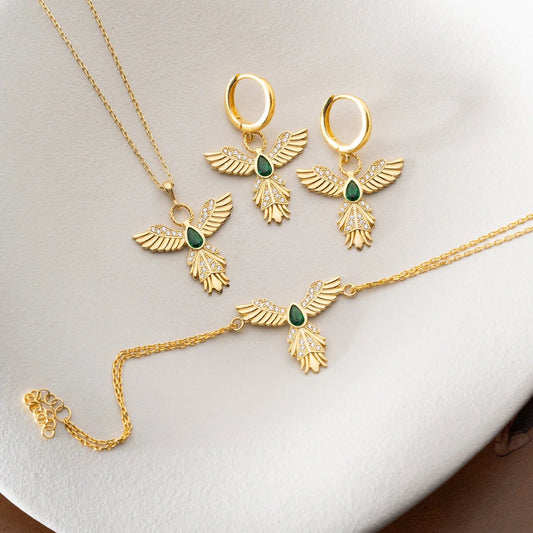 Silver Set with Phoenix Design