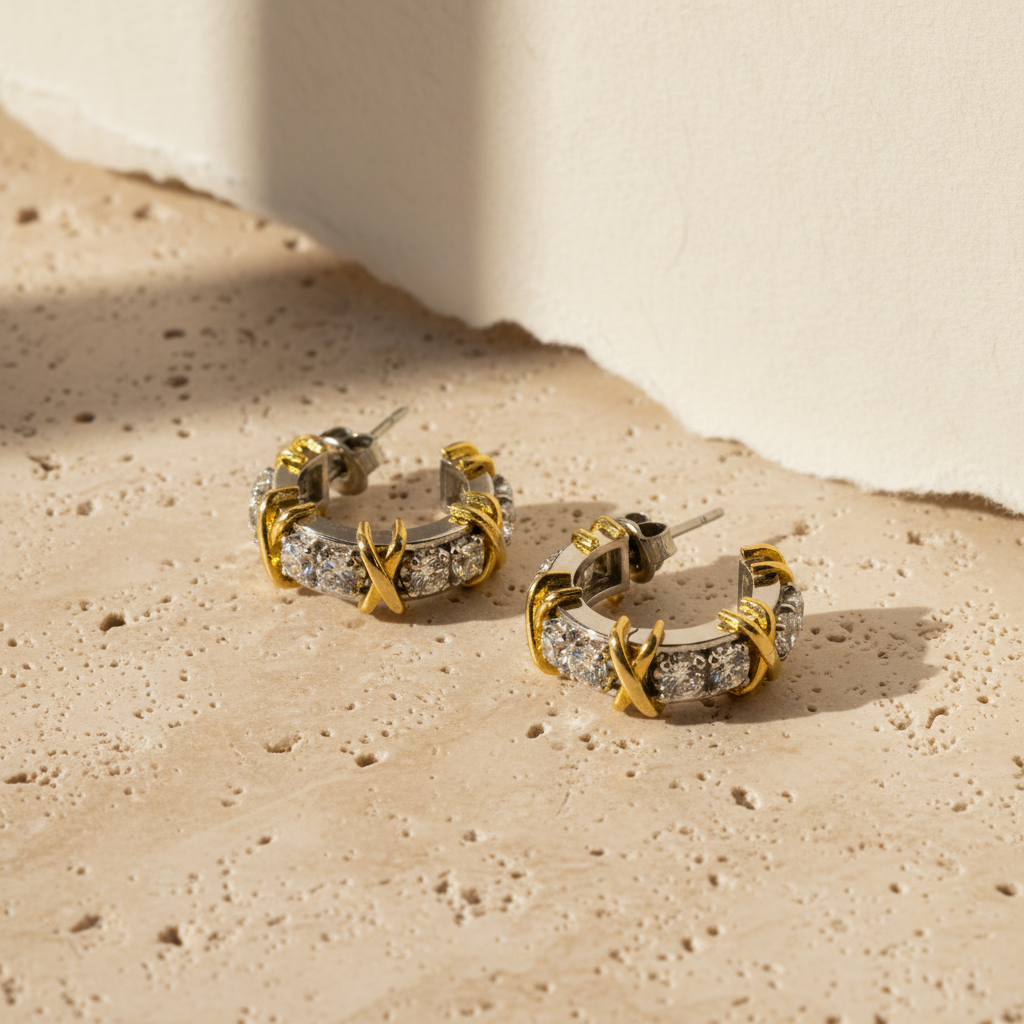 925 sterling silver earrings with zirconia BLAR0144