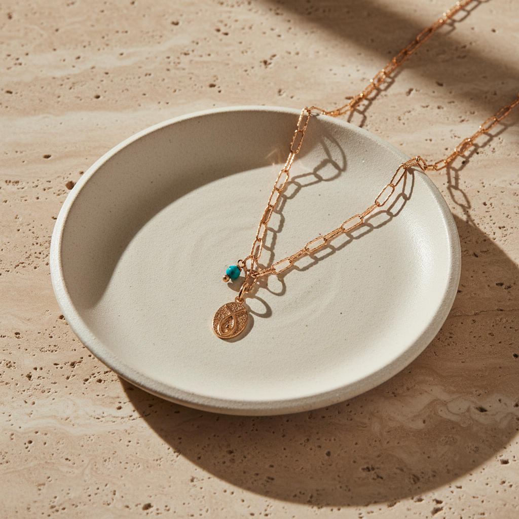 Necklace with fish pendant