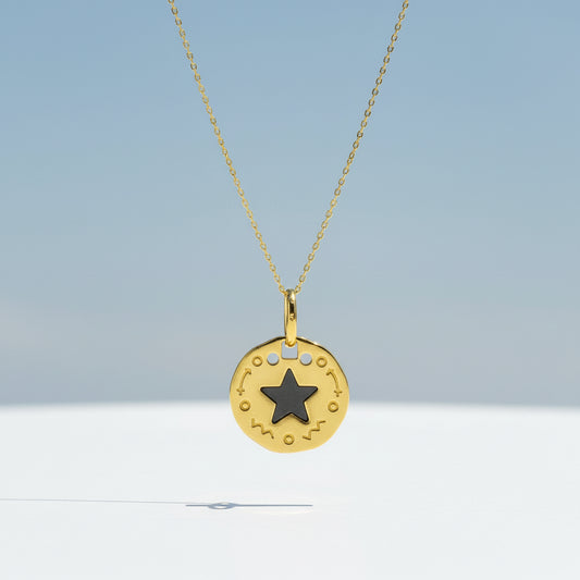 Silver Necklace With Pendant STAR BLAR040