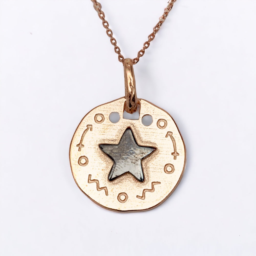 Silver Necklace With Pendant STAR BLAR054