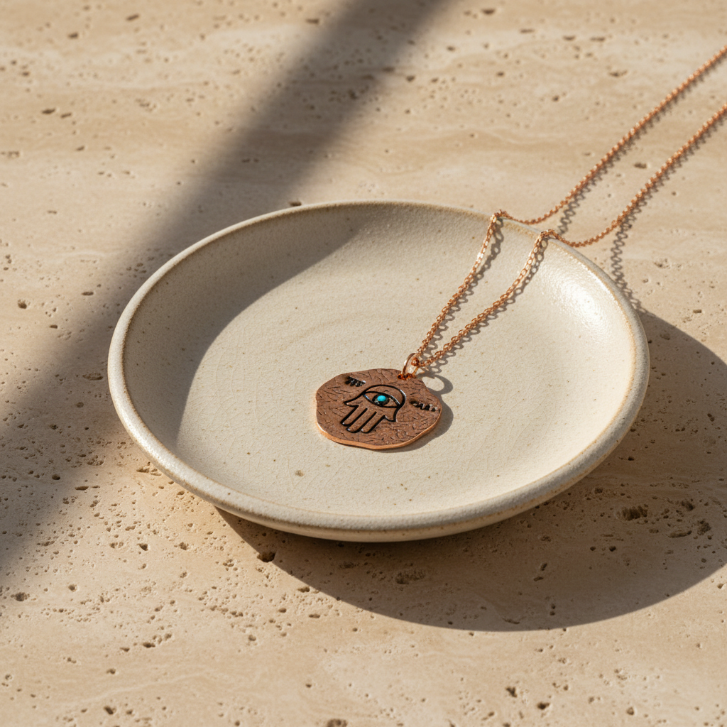 Hamsa Hand Necklace With Pendant