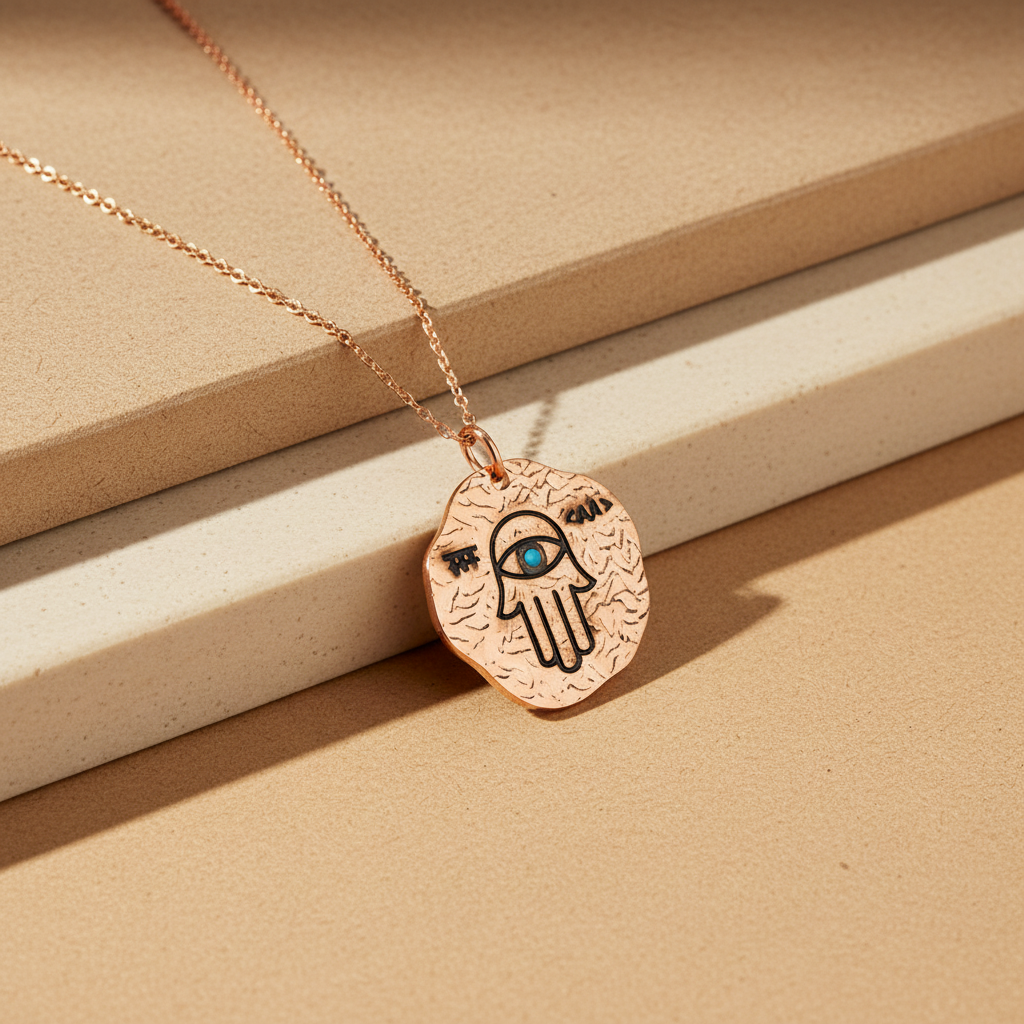 Hamsa Hand Necklace With Pendant