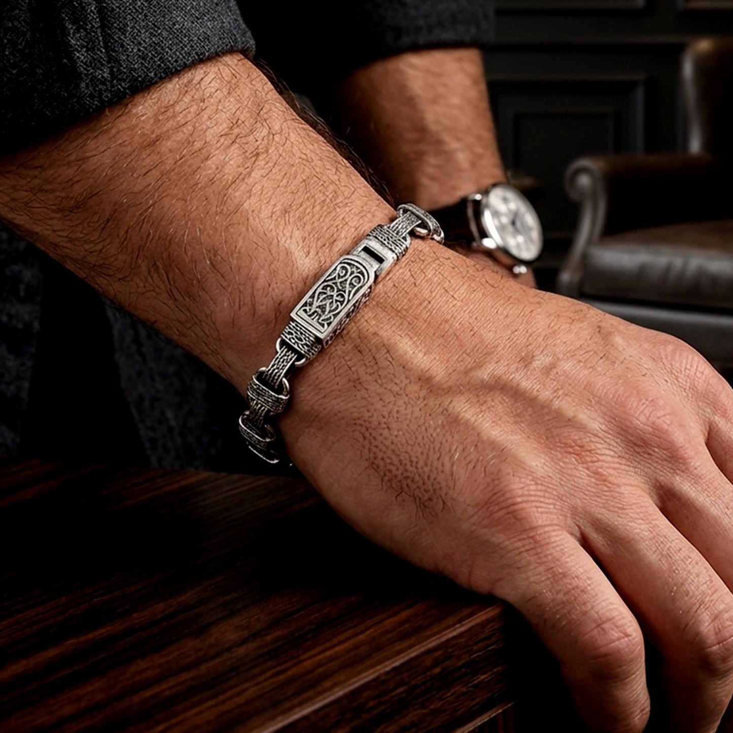 Heritage Link Herenarmband | 925 Zilver