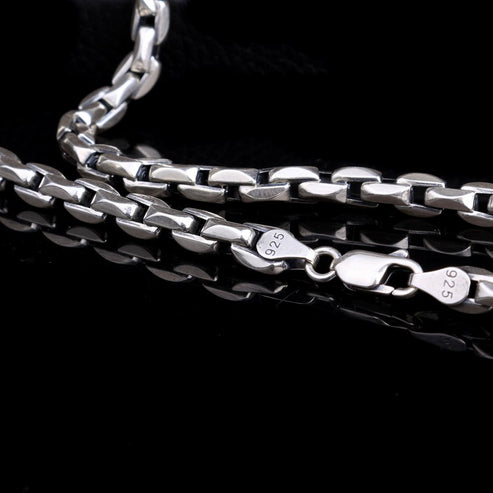 925 Sterling Silver Men's Rope Chain – 63 cm