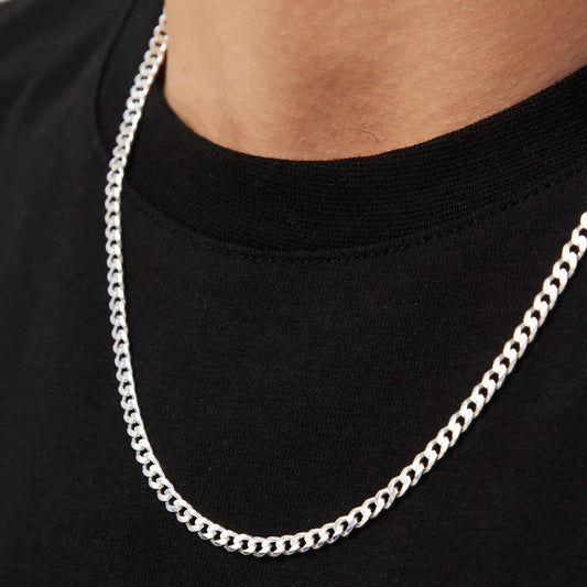 Silver gourmet men's necklace 5 mm BLMN026