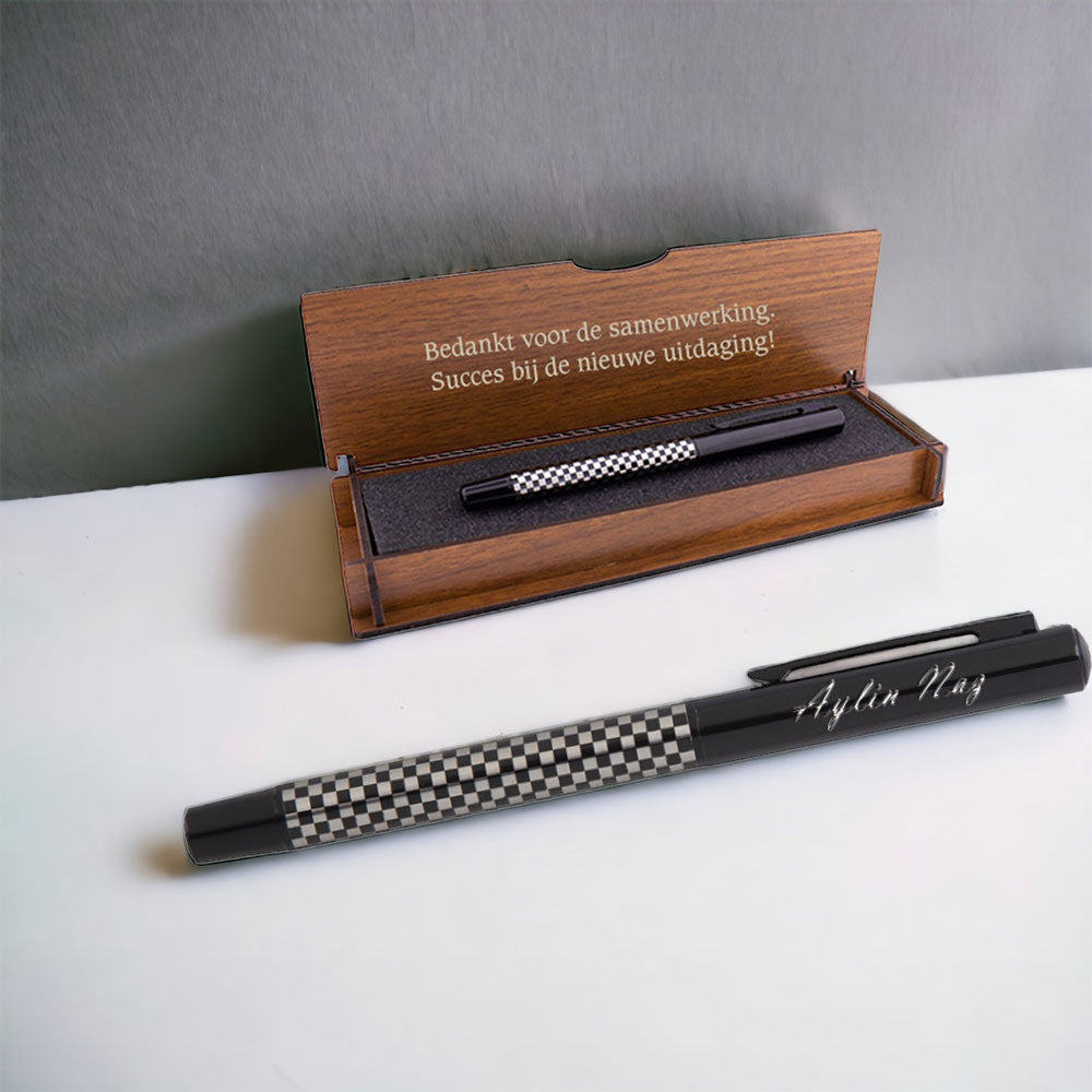 Personalized Pen Set - Writing Set With Engraved Wooden Box BLP2157